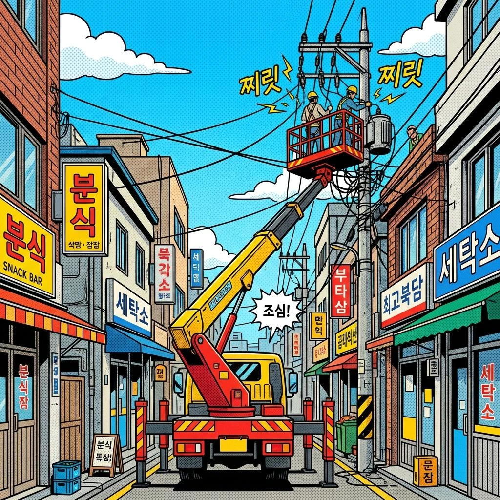 안산시 스카이차 안전 점검 현장